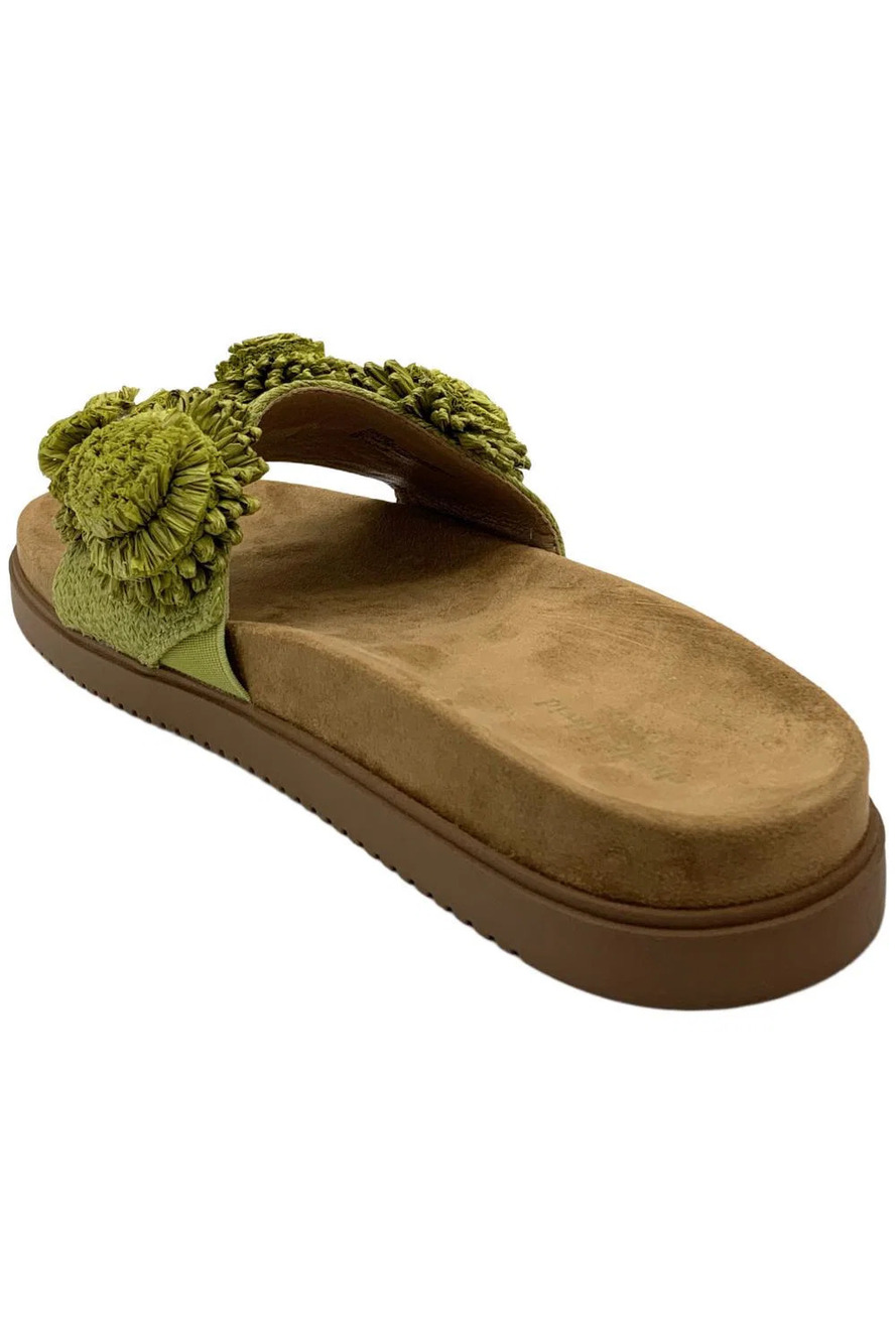 Charles by Charles David Palms Pompom Slide Sandal Green - Medium - Picture 3 of 3
